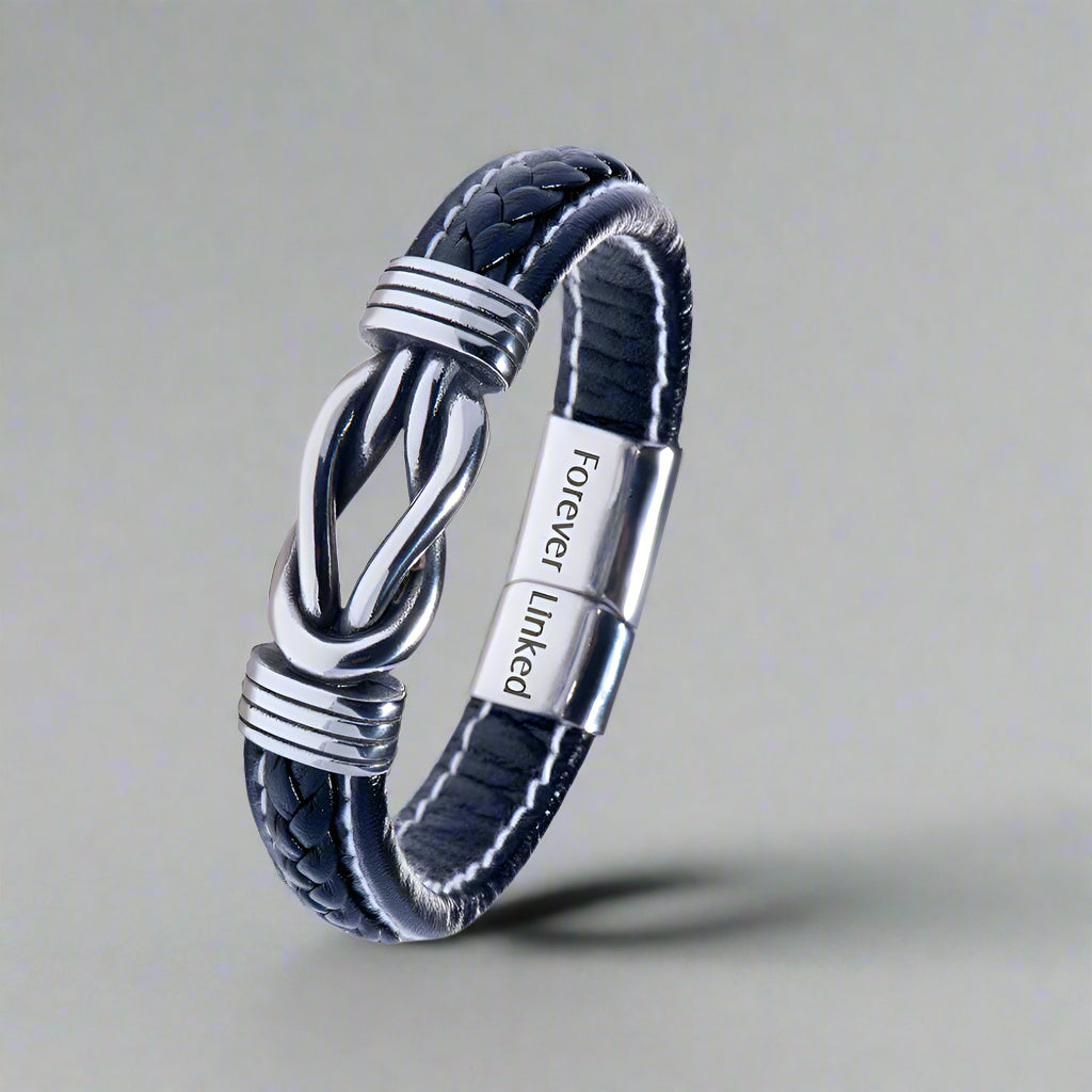 To My Dad Knot Leather Bracelet – Braided Gift for Father