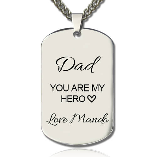 Photo Dog Tag Necklace – Titanium Steel