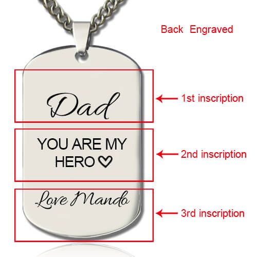 Father & Son Photo Dog Tag Necklace – Titanium Steel