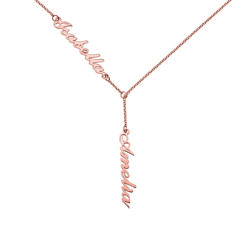 Two Names Y-Shaped Necklace