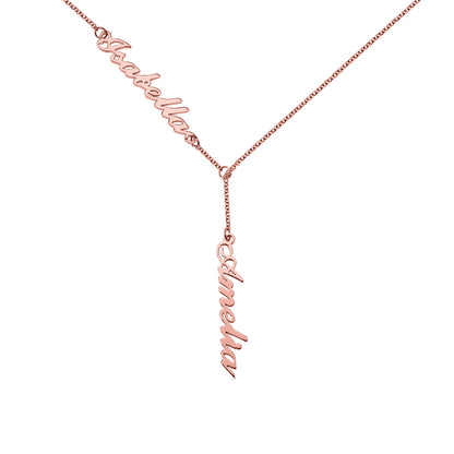 Two Names Y-Shaped Necklace