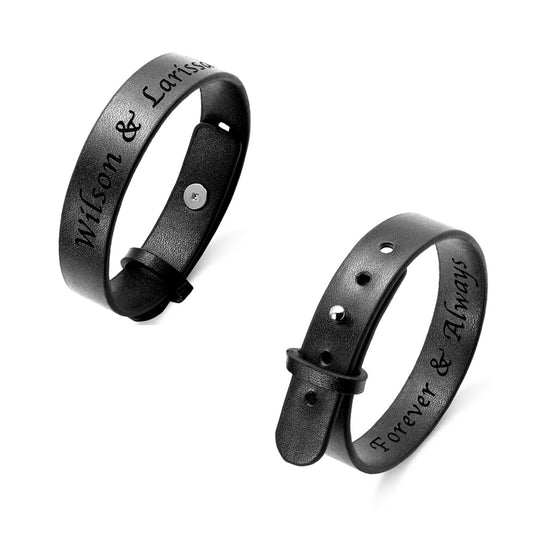Personalized Leather Bracelet for Men – Custom Gift