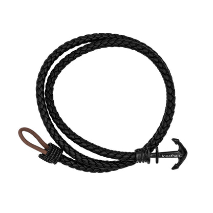 Anchor Leather Bracelet