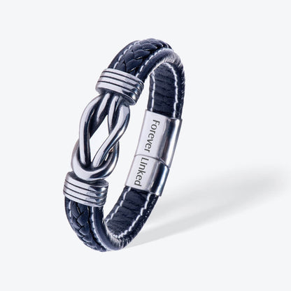 To My Dad Knot Leather Bracelet – Braided Gift for Father