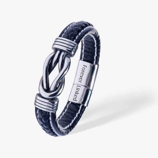 To My Dad Knot Leather Bracelet – Braided Gift for Father