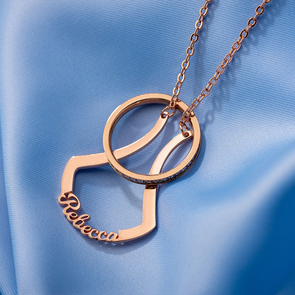 925 Silver Ring Holder Necklace – Custom Name Jewelry
