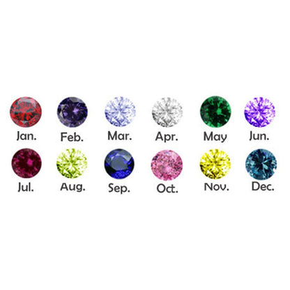 Birth Flower & Stone Name Necklace – 925 Silver Custom Gift