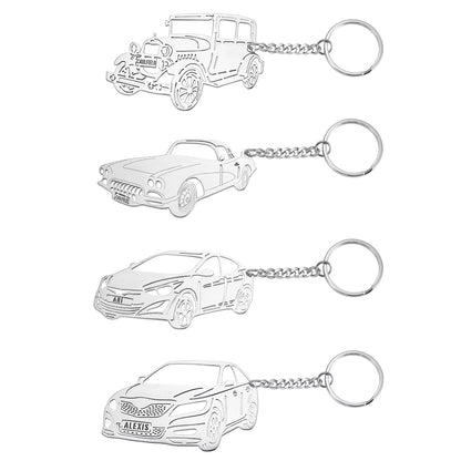 Personalized Car Keychain – Stainless Steel, Any Model