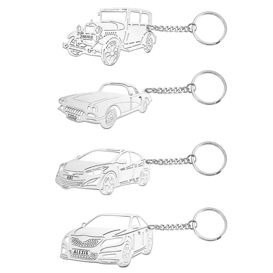 Personalized Car Keychain – Stainless Steel, Any Model