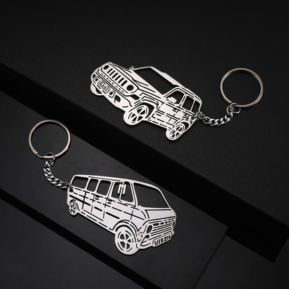 Personalized Car Keychain – Stainless Steel, Any Model