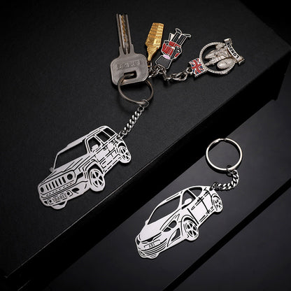 Personalized Car Keychain – Stainless Steel, Any Model