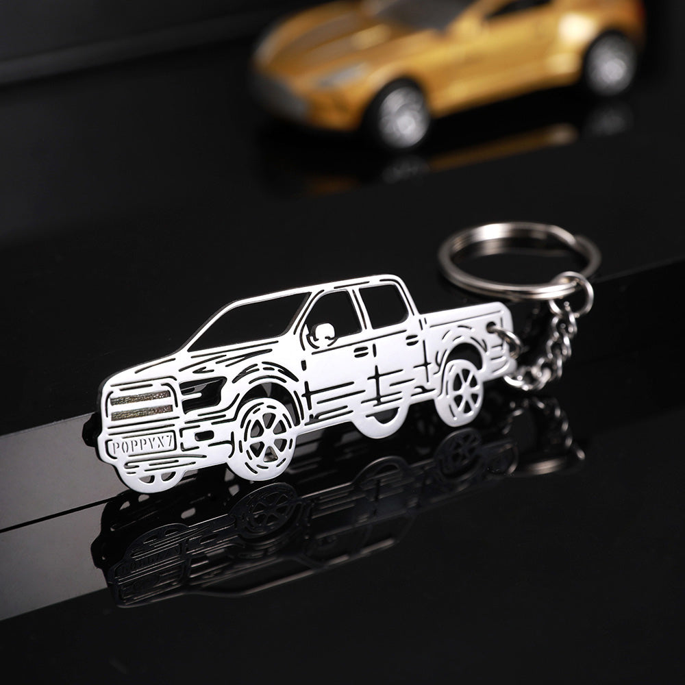 Personalized Car Keychain – Stainless Steel, Any Model