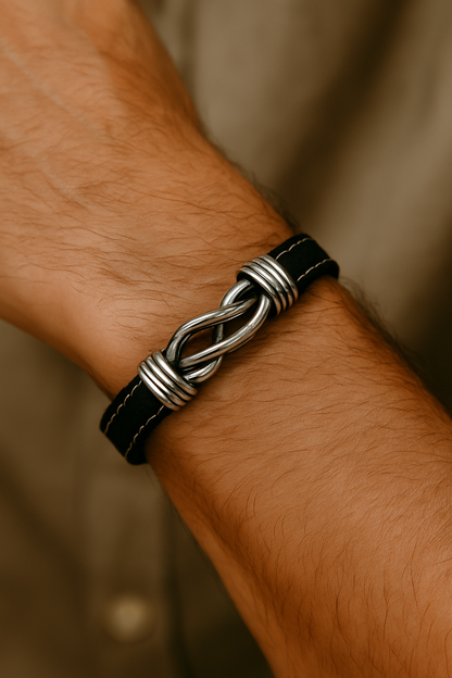 To My Dad Knot Leather Bracelet – Braided Gift for Father